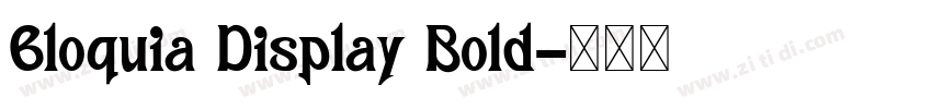 Eloquia Display Bold字体转换 Eloquia Display Bold字体转换